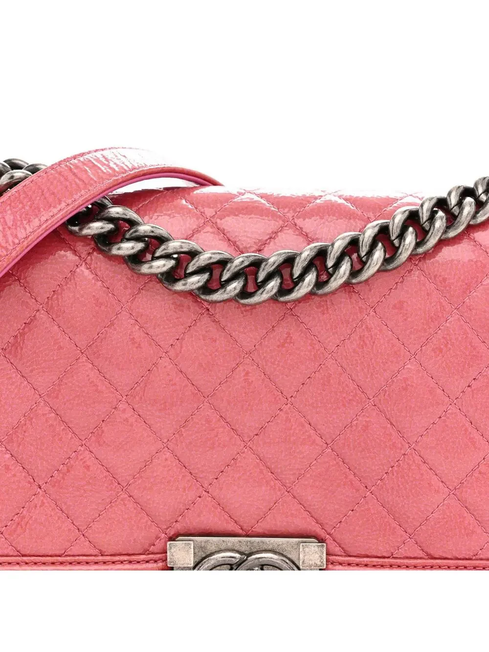 Chanel Distressed Patent Quilted Medium #295617C17B